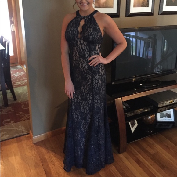 Dresses & Skirts - Navy blue lace prom dress Dresses & Skirts - Navy blue lace prom dress